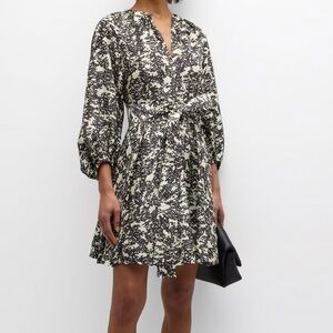 Oroton Juniper Print Short Dress Size 14 Botanical Print *FLAWED*